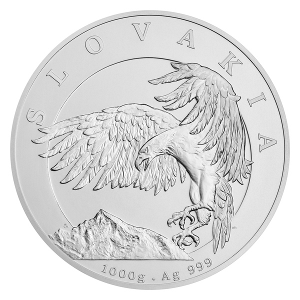 Stříbrná kilogramová investiční mince Orel 2024 stand