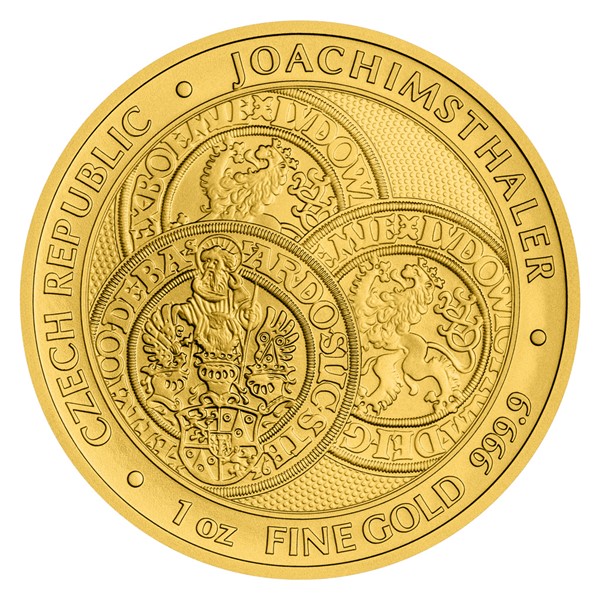 Zlatá uncová investiční mince Tolar - Česká republika 2021 stand